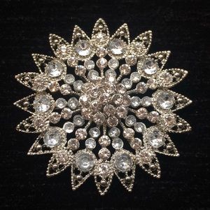 Sparkly snowflake brooch